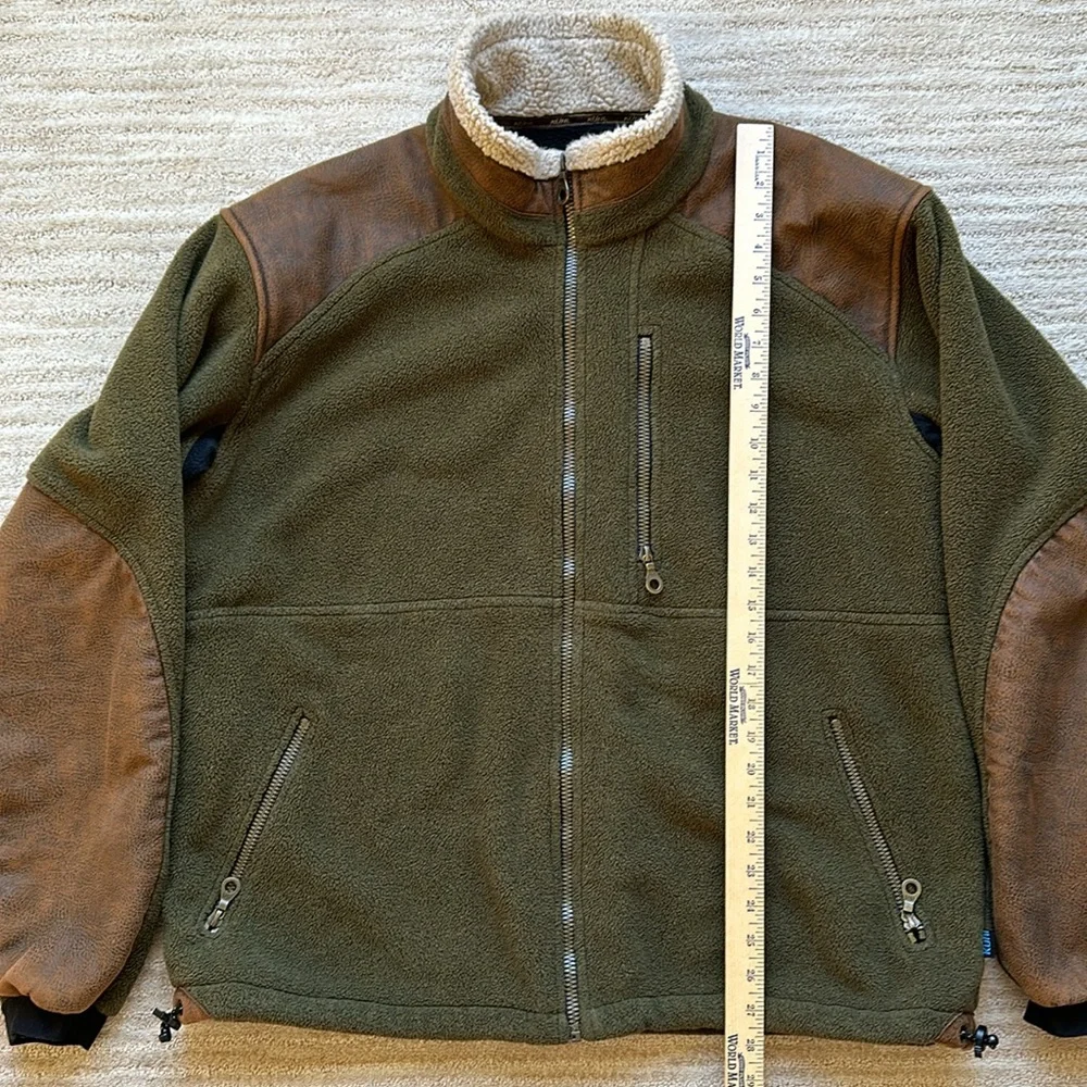 Kuhl Men’s ALPENWURX™ Fleece Full Zip Jacket Green Brown Size XL